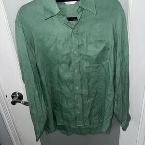 No tag linen button down